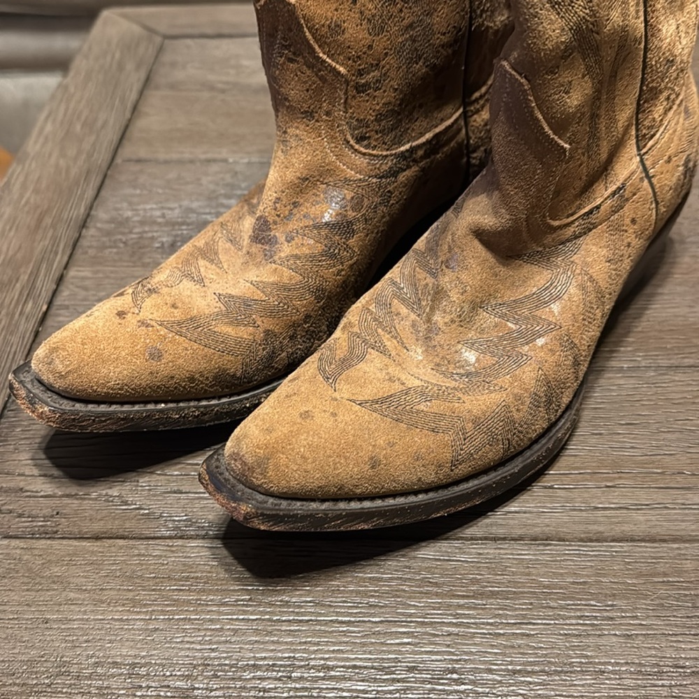Johnny Ringo Suede Cowboy Boots - Picture 3 of 8